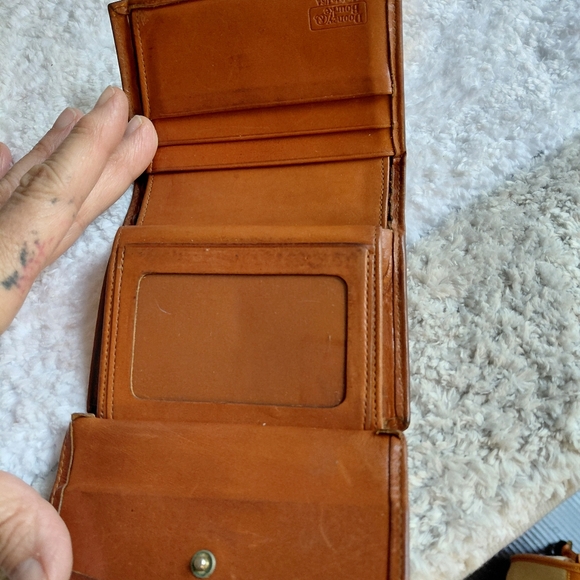 Vintage Dooney & Bourke Leather Wallet Brown ORGANIZER W/ KissLock Coin USA - Picture 6 of 8